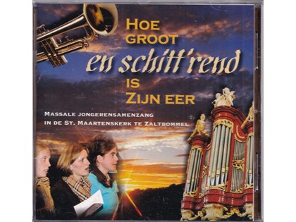 Hoe groot en schitt'rend is Zijn eer - Massale jongerensamenzang in de St. Maartenskerk te Zaltbommel o.l.v. Leo Mauritz, Jan Wisse (orgel), Wilhelm Groenendijk (trompet)