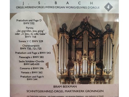 2CD J.S. Bach Orgelwerken deel 4 - Bram Beekman bespeelt het Schnitger Hinsz orgel Martinikerk Groningen